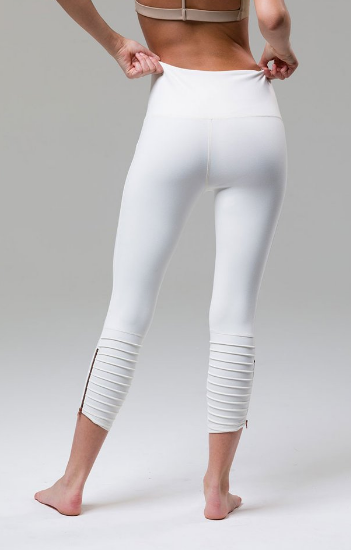 Image Title Onzie Pleated Legging - Ivory